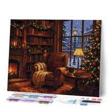 Carica l'immagine nel visualizzatore di Gallery, Diamond Painting - Natale davanti al camino