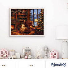 Carica l'immagine nel visualizzatore di Gallery, Diamond Painting - Natale davanti al camino