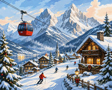 Carica l'immagine nel visualizzatore di Gallery, Diamond Painting - Fuga natalizia sulle Alpi