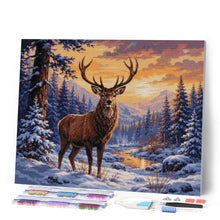 Carica l'immagine nel visualizzatore di Gallery, Diamond Painting - Maestoso cervo invernale