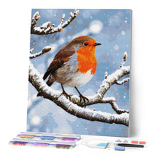 Carica l'immagine nel visualizzatore di Gallery, Diamond Painting - Pettirosso d'inverno