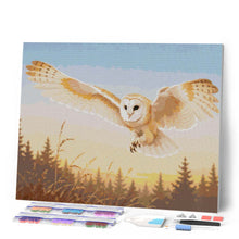 Carica l'immagine nel visualizzatore di Gallery, Diamond Painting - Civetta in volo al tramonto
