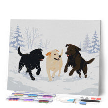 Carica l'immagine nel visualizzatore di Gallery, Diamond Painting - Cani d'inverno