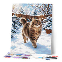 Carica l'immagine nel visualizzatore di Gallery, Diamond Painting - Gatto in Inverno