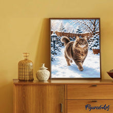 Carica l'immagine nel visualizzatore di Gallery, Diamond Painting - Gatto in Inverno