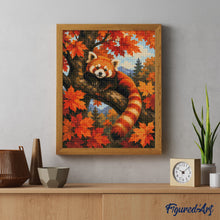 Carica l'immagine nel visualizzatore di Gallery, Diamond Painting - Panda Rosso sull'Acero