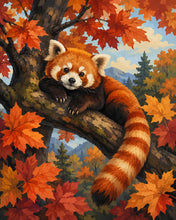 Carica l'immagine nel visualizzatore di Gallery, Diamond Painting - Panda Rosso sull'Acero