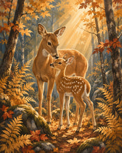 Carica l'immagine nel visualizzatore di Gallery, Diamond Painting - Cerbiatti nella Radura