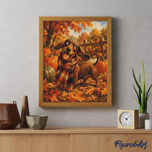 Carica l'immagine nel visualizzatore di Gallery, Diamond Painting - Bassotto con Sciarpa Scozzese
