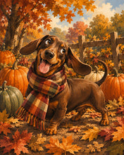 Carica l'immagine nel visualizzatore di Gallery, Diamond Painting - Bassotto con Sciarpa Scozzese