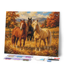 Carica l'immagine nel visualizzatore di Gallery, Diamond Painting - Cavalli nel Prato d'Autunno