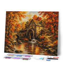 Carica l'immagine nel visualizzatore di Gallery, Diamond Painting - Vecchio Mulino ad Acqua in Autunno