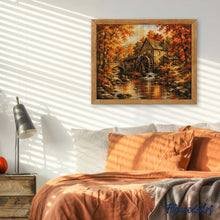 Carica l'immagine nel visualizzatore di Gallery, Diamond Painting - Vecchio Mulino ad Acqua in Autunno
