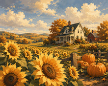 Carica l'immagine nel visualizzatore di Gallery, Diamond Painting - Campo di Girasoli e Cascina Bianca