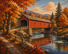 Carica l'immagine nel visualizzatore di Gallery, Diamond Painting - Ponte Coperto in Autunno
