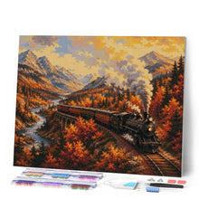 Carica l'immagine nel visualizzatore di Gallery, Diamond Painting - Treno a Vapore in una Valle d'Autunno