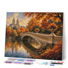 Carica l'immagine nel visualizzatore di Gallery, Diamond Painting - Central Park in Autunno con il Bow Bridge