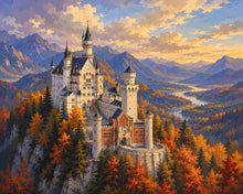 Carica l'immagine nel visualizzatore di Gallery, Diamond Painting - Castello di Neuschwanstein in Autunno