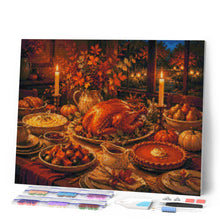 Carica l'immagine nel visualizzatore di Gallery, Diamond Painting - Tavola del Thanksgiving a Lume di Candela