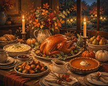 Carica l'immagine nel visualizzatore di Gallery, Diamond Painting - Tavola del Thanksgiving a Lume di Candela
