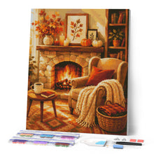 Carica l'immagine nel visualizzatore di Gallery, Diamond Painting - Camino Accogliente con Coperta di Lana