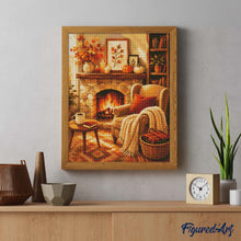 Carica l'immagine nel visualizzatore di Gallery, Diamond Painting - Camino Accogliente con Coperta di Lana