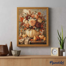 Carica l'immagine nel visualizzatore di Gallery, Diamond Painting - Centro Tavola Floreale con Zucche