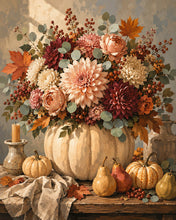 Carica l'immagine nel visualizzatore di Gallery, Diamond Painting - Centro Tavola Floreale con Zucche
