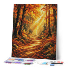 Carica l'immagine nel visualizzatore di Gallery, Diamond Painting - Sentiero nel Bosco con Raggi di Sole