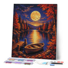 Carica l'immagine nel visualizzatore di Gallery, Diamond Painting - Harvest Moon sul Lago