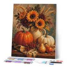 Carica l'immagine nel visualizzatore di Gallery, Diamond Painting - Natura Morta con Zucche e Girasoli