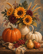 Carica l'immagine nel visualizzatore di Gallery, Diamond Painting - Natura Morta con Zucche e Girasoli