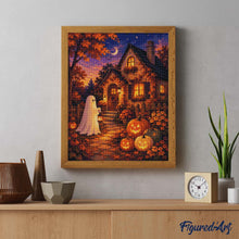 Carica l'immagine nel visualizzatore di Gallery, Diamond Painting - Amichevole Fantasma al Cottage delle Zucche