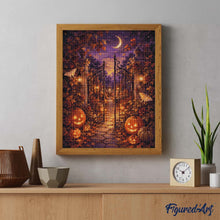 Carica l'immagine nel visualizzatore di Gallery, Diamond Painting - Cancello del Giardino con Jack o Lantern