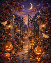 Carica l'immagine nel visualizzatore di Gallery, Diamond Painting - Cancello del Giardino con Jack o Lantern