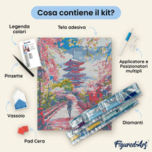 Carica l'immagine nel visualizzatore di Gallery, Diamond Painting - Giardino Giapponese in Autunno 40x50cm tela già incorniciata