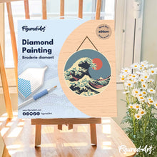 Carica l'immagine nel visualizzatore di Gallery, Diamond Painting su Disco di Legno - La Grande Onda