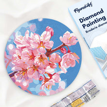 Carica l'immagine nel visualizzatore di Gallery, Diamond Painting su Disco di Legno - Fiori di ciliegio