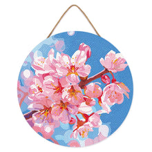Carica l'immagine nel visualizzatore di Gallery, Diamond Painting su Disco di Legno - Fiori di ciliegio