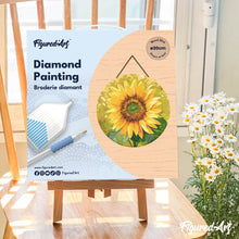 Carica l'immagine nel visualizzatore di Gallery, Diamond Painting su Disco di Legno - Girasole