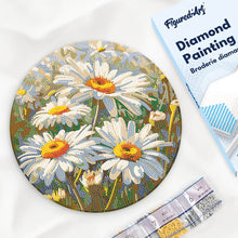 Carica l'immagine nel visualizzatore di Gallery, Diamond Painting su Disco di Legno - Margherite