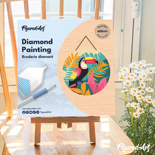 Carica l'immagine nel visualizzatore di Gallery, Diamond Painting su Disco di Legno - Tucano Tropicale