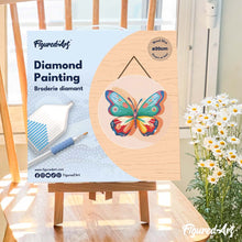 Carica l'immagine nel visualizzatore di Gallery, Diamond Painting su Disco di Legno - Farfalla