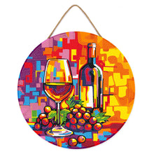 Carica l'immagine nel visualizzatore di Gallery, Diamond Painting su Disco di Legno - Vino e uva