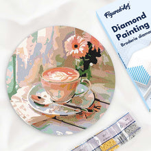 Carica l'immagine nel visualizzatore di Gallery, Diamond Painting su Disco di Legno - Caffè del mattino