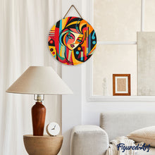 Carica l'immagine nel visualizzatore di Gallery, Diamond Painting su Disco di Legno - Donna Astratta Stile Picasso