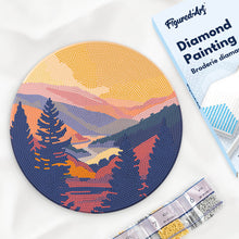 Carica l'immagine nel visualizzatore di Gallery, Diamond Painting su Disco di Legno - Valle autunnale