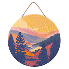 Carica l'immagine nel visualizzatore di Gallery, Diamond Painting su Disco di Legno - Valle autunnale