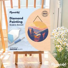 Carica l'immagine nel visualizzatore di Gallery, Diamond Painting su Disco di Legno - Valle autunnale
