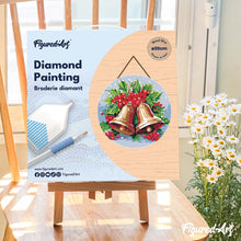 Carica l'immagine nel visualizzatore di Gallery, Diamond Painting su Disco di Legno - Campane di Natale
